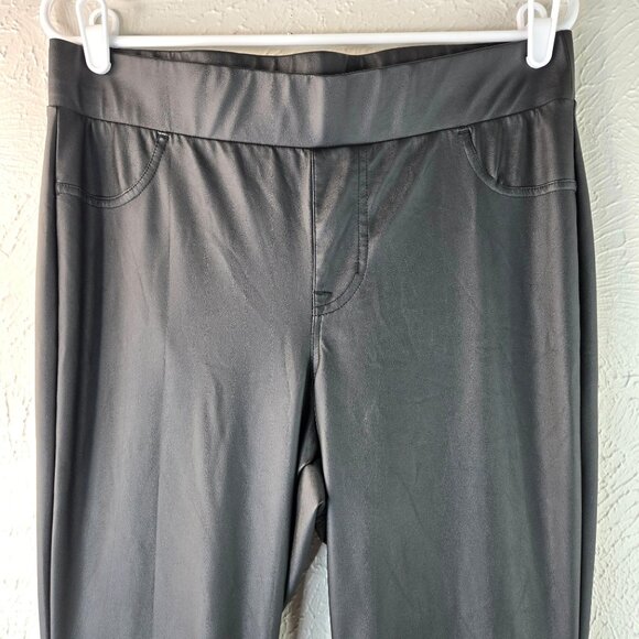 Torrid Bootcut Pants Sz XL Black Faux Leather Stretchy Pull On Flare Dress Pant - Picture 2 of 12